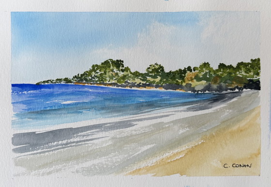 Image 1 of Seaside watercolor