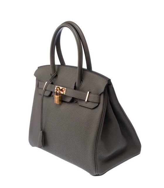 Image 1 of Sac HERMES Birkin 30 en Cuir Gris - 10345