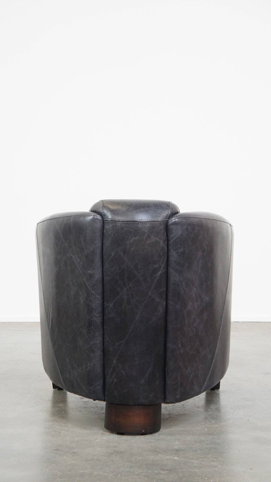 Image 1 of Aviator-Sessel aus schwarzem Rindsleder