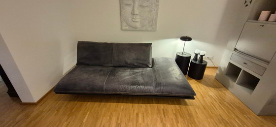 Image 1 of Canapé Bullfrog en cuir véritable, anthracite, 210 cm x 125 cm avec coussins