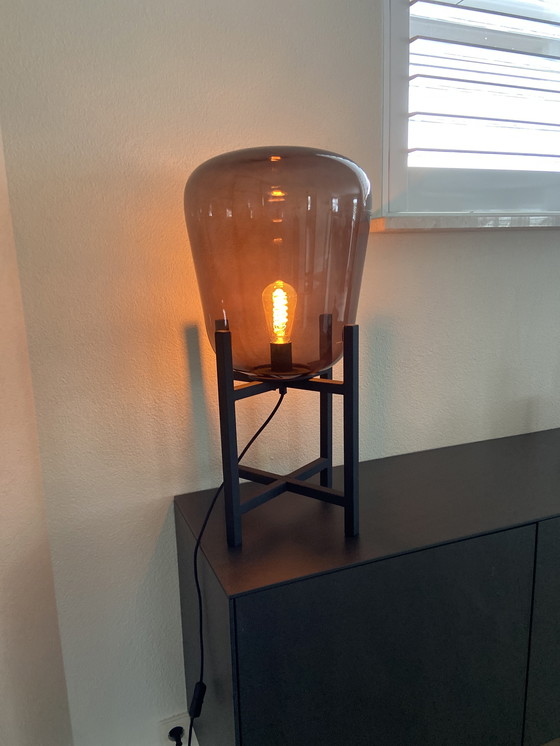 Image 1 of Lampe de table Mooie avec verre rook 