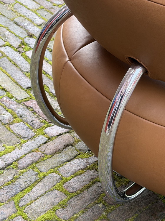 Image 1 of Fauteuil/méridienne Leolux Kikko en cuir Noli