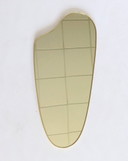 Vintage brass organic mirror asymmetrical