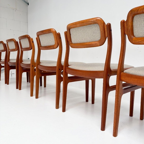 Set di 6 sedie di design danesi di Johannes Andersen per Uldum, anni '60 – Sedie da pranzo, Tessile (photo 7 of 22)