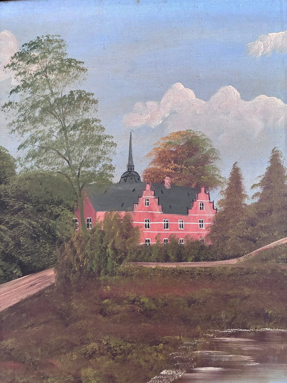 Image 1 of Peinture à l'huile originale d'époque, paysage signé, art champêtre, vers 1930