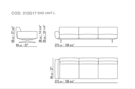 Image 1 of Flexform Softdream Ecksofa 275x365cm Stoff Katze Extra "Ermo"
