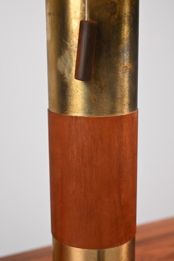 Image 1 of Lampada da tavolo in teak e ottone