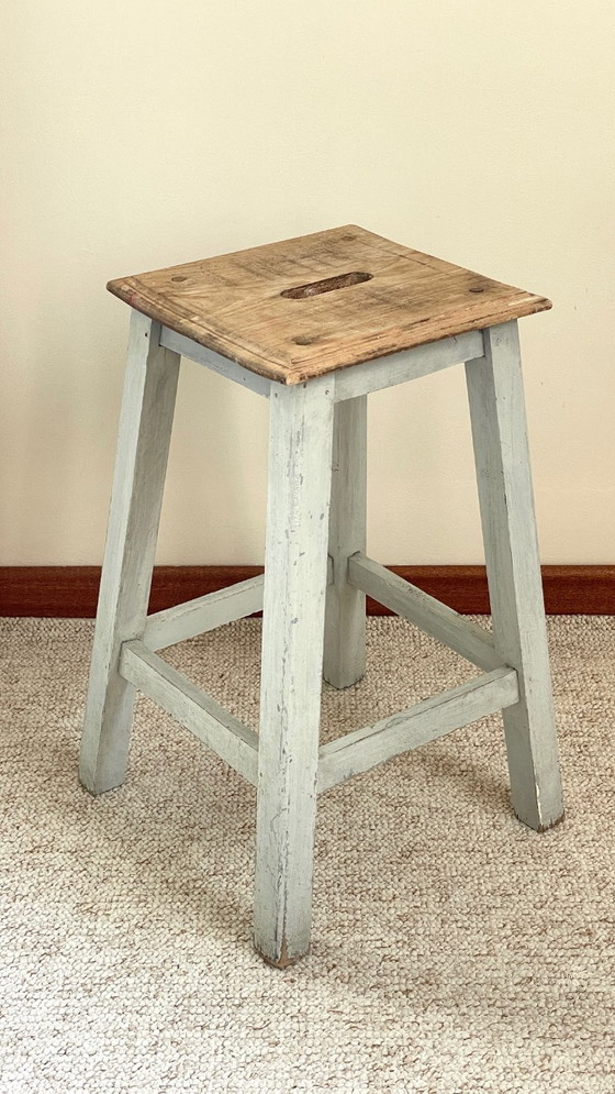 Antieke massief houten kruk – Krukjes, Wood (photo 11 of 11)