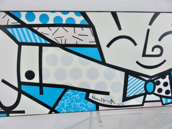 Image 1 of Romero Britto - L'abbraccio - MDF - 136cm x 33cm