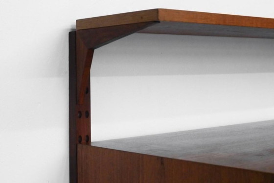 1/6 Poul Cadovius Royal System Cabinet Shelf Teak 1960s, Shelving unit, Metal, Wood, Brown, Vintage (photo 2 of 20)