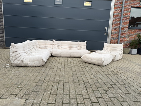 Image 1 of Ligne Roset Togo 3-seater, 2-seater and corner sofa in Beige Corduroy