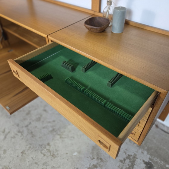 Image 1 of Vintage Danish teak wall system 1960s bookcase Danish