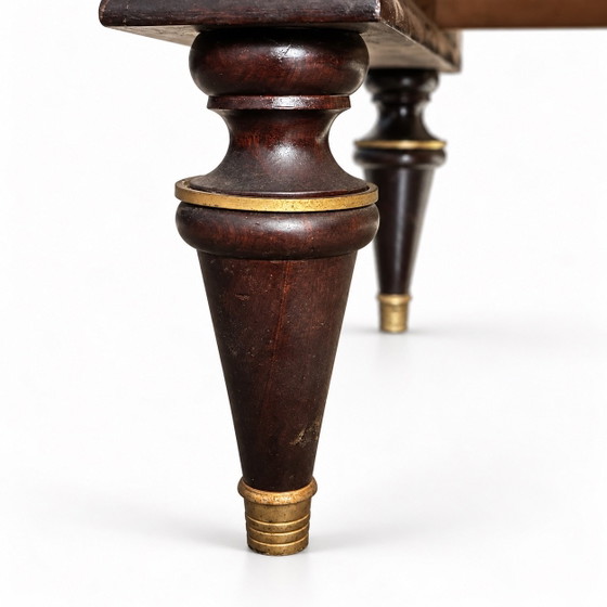 Louis XVI Style Mahogany Drop-Front Secretary Desk – Leather, Wood (photo 8 of 8)