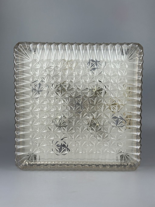 XXL 60s 70s Plafoniere kunststof plafondlamp van Ridi Leuchten Duitsland