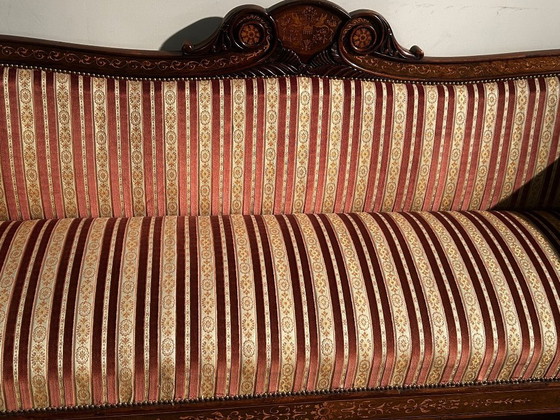 Image 1 of Wunderschönes Empire-Sofa mit Intarsien aus dem 19. Jahrhundert