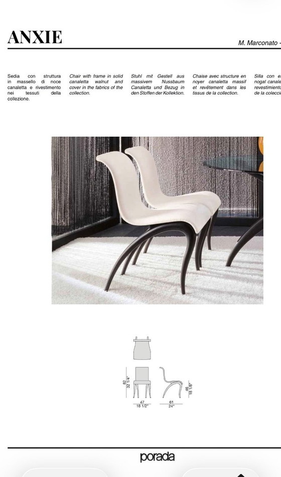 Image 1 of Tavolo da pranzo Porada + 4 sedie antistress Porada – Made in Italy