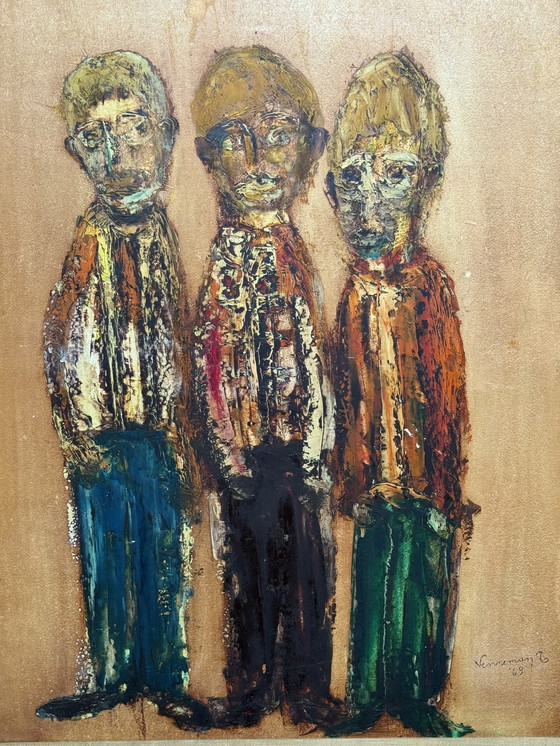 Image 1 of Tony Venneman (XX) - tres figuras, 1969. Art brut