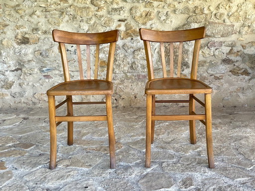 Vintage Bistrostühle von Luterma, 1950er, 2er Set