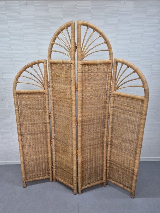 Vintage rattan with bamboo room screen/room divider. – Wicker (photo 2 of 11)