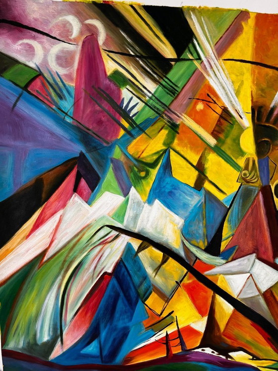 Image 1 of Franz Marc - Tyrol - Hand-painted - Oil on canvas (rolled up)