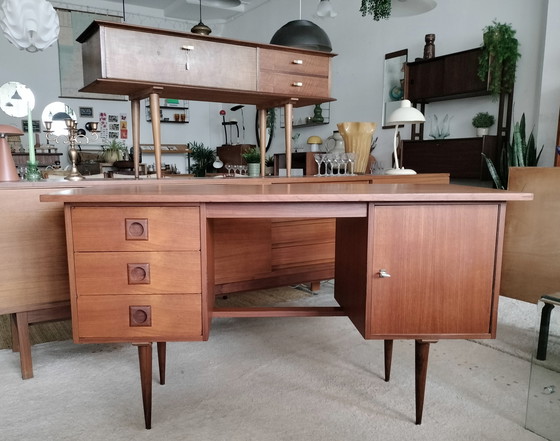 Image 1 of Scrivania vintage in teak, stile metà secolo