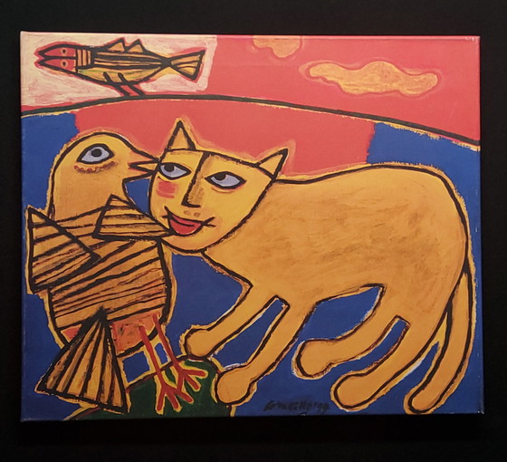 Image 1 of Corneille-Siebdruck auf Leinwand, 50 x 60 cm