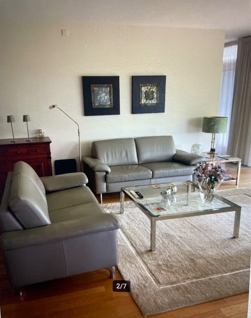 Sofá de piel Musterring; 2 plazas y 2,5 plazas.