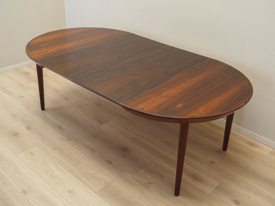 Image 1 of Round rosewood table, Danish design, 1960s, manufacturer: Gudme Møbelfabrik, designer: Ole Hald