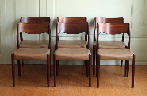 Fristho set 6 palissander chairs | mid century design | scandinavian design