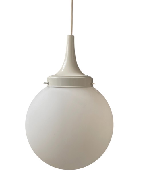 Lampada da sospensione in smalto opalino, Glashutte Limburg 