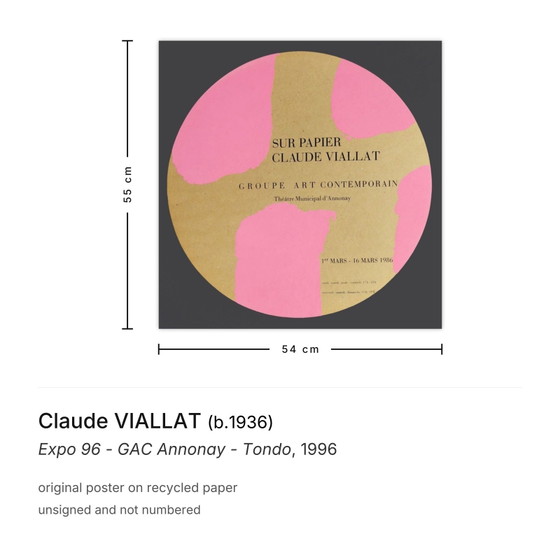 Image 1 of Claude VIALLAT Expo - GAC Annonay - Tondo Manifesto 1996