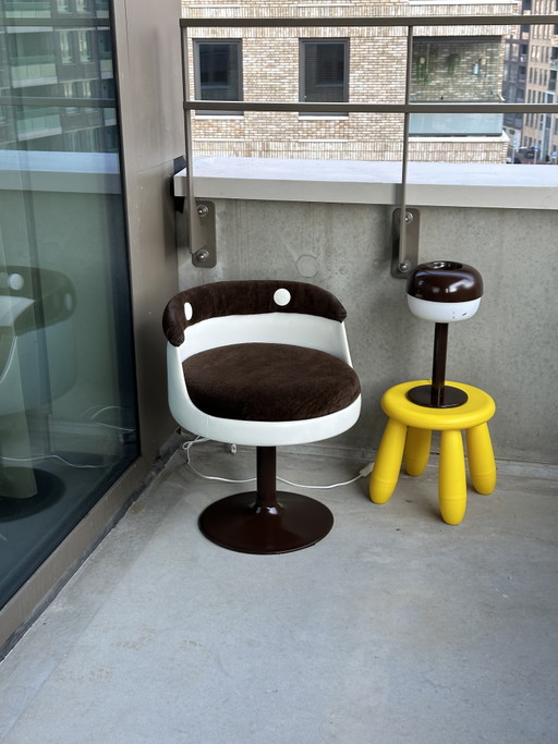 Sedia Tulip Space Age Teddy Brown 1970 