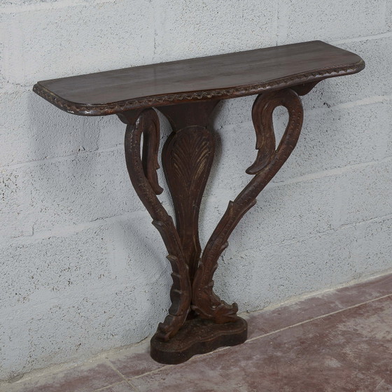Petite Console Murale Style Empire – Bois, Klassiek (photo 8 of 10)