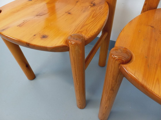 Image 1 of Set di 2 sedie vintage scandinave in pino Rainer Daumiller degli anni '60/'70