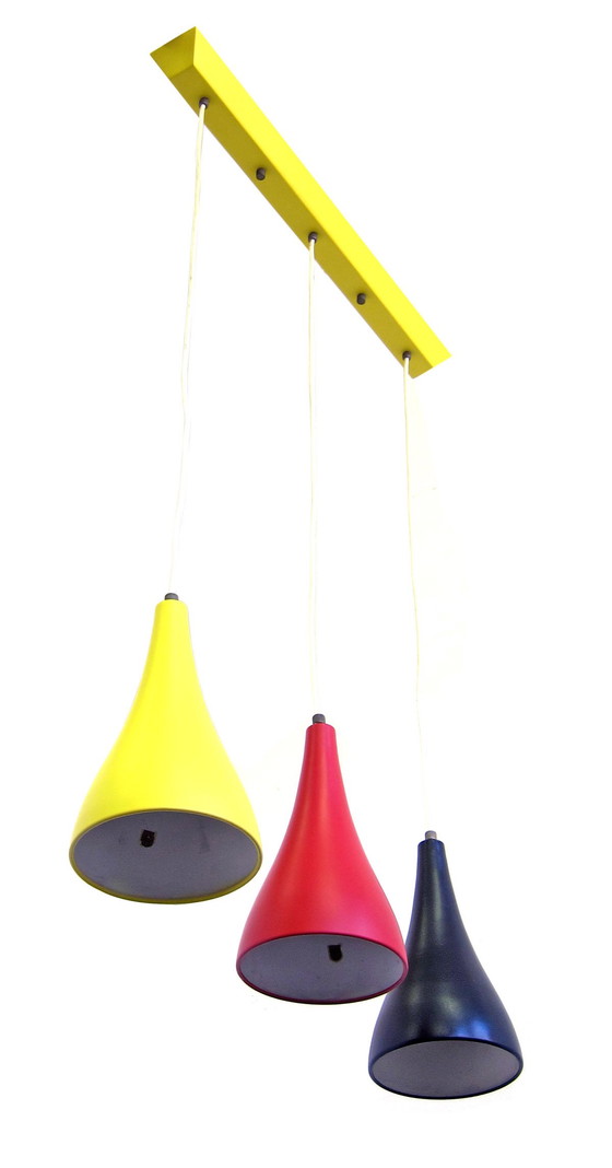 Image 1 of Louis Kalff – Ciondolo vintage Philips giallo, rosso e nero