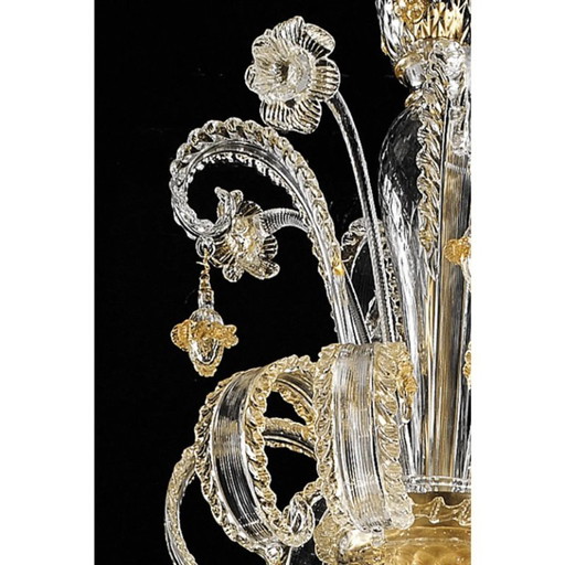Imperial Style “Rigadin” Murano Glass Chandelier in Venetian Design