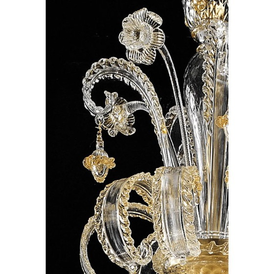 Image 1 of Imperial Style “Rigadin” Murano Glass Chandelier in Venetian Design