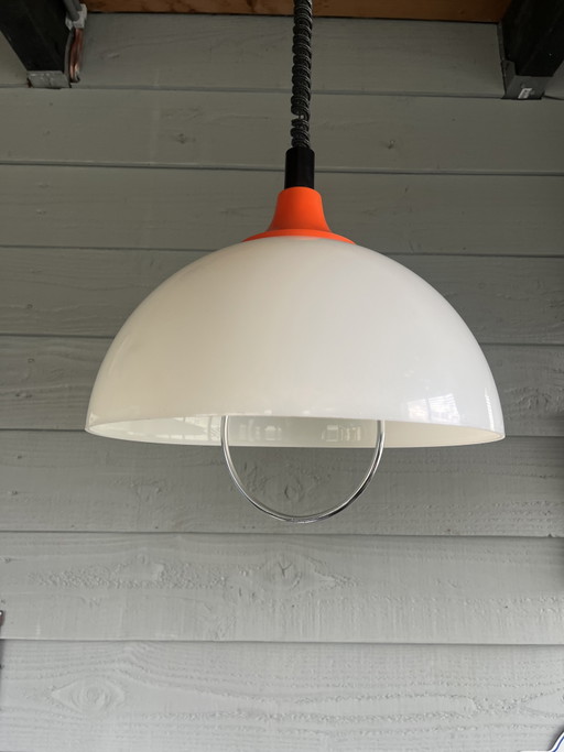 Vintage Italiaanse Space Age Pendel Hanglamp Met Origineel Fratelli Giannelli Pendel Systeem, – hanglampen, Plexiglass