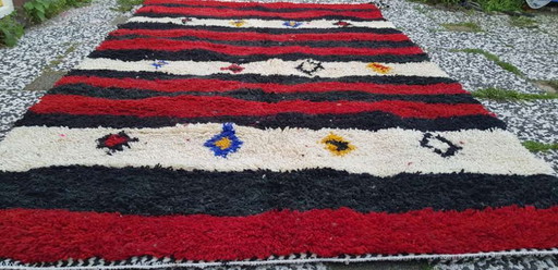 Hand-knotted Berber wool rug 257x150cm