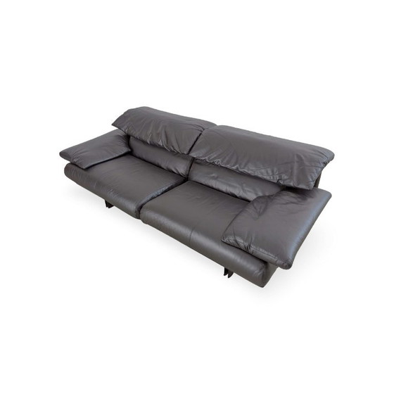 Set di 2 Poltrone Vintage Tessuto Chiaro Vamo Møbelfabrik, B&B Italia, Divani 2 posti, polished steel, Pelle (foto 6 di 10)