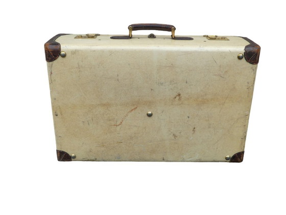 Image 1 of Valigia Art Déco in pergamena e pelle vintage