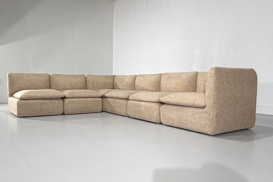 Divano modulare in tweed di Strafor, Francia - anni '80 – Divani modulari, Textile (photo 6 of 8)