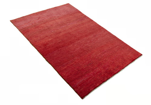 Gabbeh Loribaft noué à la main - 196 X 140 cm - Rouge