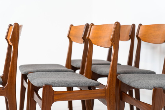 Image 1 of Set Of 6 Beautiful Dining Chairs By Erik Buch (Denmark, 1960S).