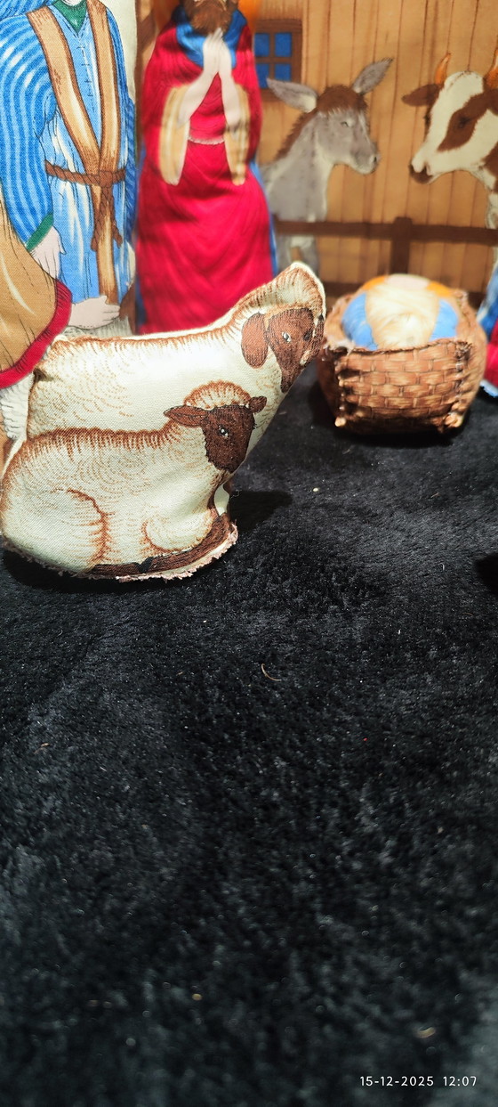 Image 1 of Nativity scene vintage cotton