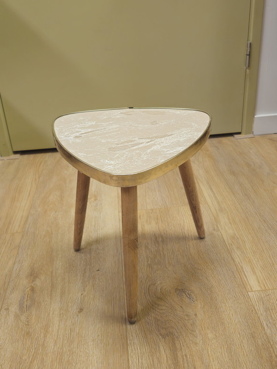 Image 1 of Vintage Plantentafeltje Tafeltje Bijzettafeltje Tafel Roze