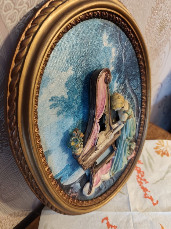 Quadro vintage a rilievo 3D mid-century – Arte, Metallo, Plastica (photo 4 of 6)