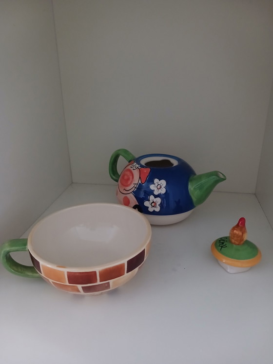 Set da tè individuale vintage Price & Kensington "Pinky the Pig" – Servizi da tavola, Ceramic (photo 3 of 6)