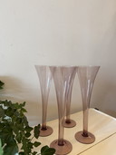 Set di 4 flûte italiane in ametista, accessori da bar italiani