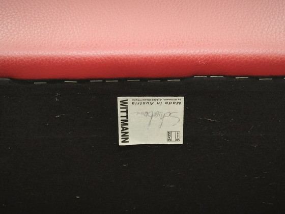 Fauteuils Lounge Oversize en Cuir Rouge et Ottoman Wittmann, Autriche (photo 4 of 20)